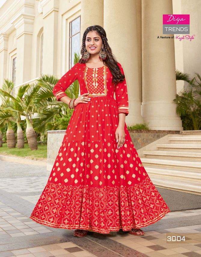 Groom 3 New Latest Ethnic Wear Designer RayonAnarkali Kurti Collection